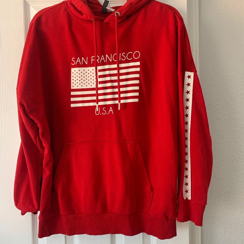 Red San Francisco hoodie
